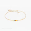 Bracelet L'acidulé Jonc or fin martelé ponctué de touches couleurs Laëtitia piffeteau