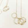collier semainier plaqué or anneau martelé amovible Laëtitia Piffeteau