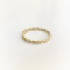 Bague Tresse plaqué or 24K 2 fils torsadés martelés