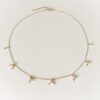 Collier Résilience Laëtitia Piffeteau Grappe de pierre perle eau douce chaine scintillante plaqué or