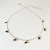 Collier Résilience Laëtitia Piffeteau Grappe de pierre fine spinelle noire chaine scintillante plaqué or
